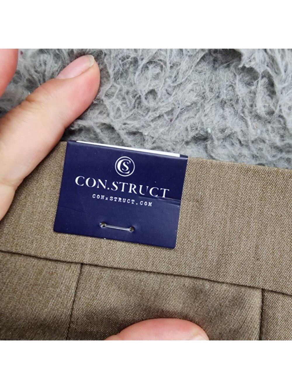 Construct Pants Mens 33x32 Tan Stretch Mid Rise Dress *NWT* - Picture 10 of 15